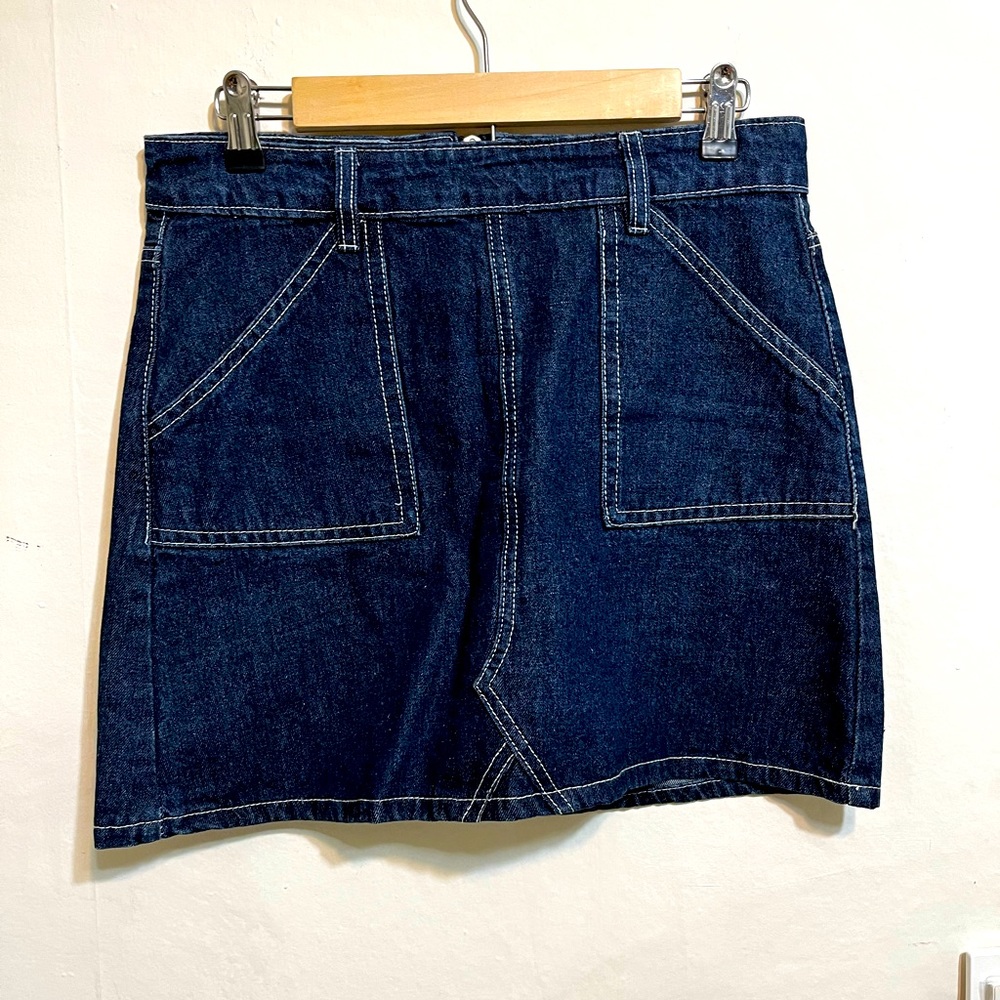 Denim mini skirt